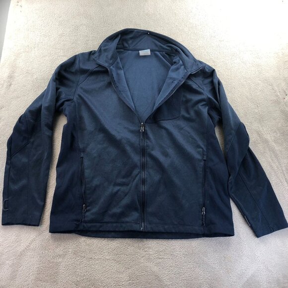 Columbia Interchange Men's Fleece Jacket Large Athletic Full Zip Stand Collar Bl - Picture 14 of 16